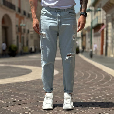 Jeans chiaro strappato McTominay regular fit